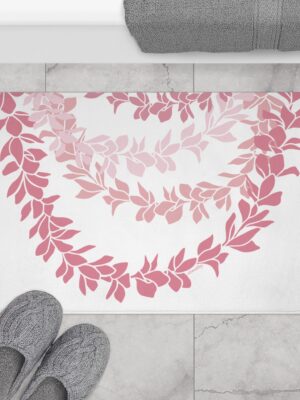Bath Mat- Plumeria Lei in Color Me Pinks